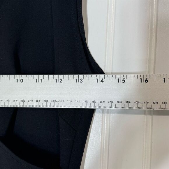 NWT J.Crew 365 Black Sleeveless Faux Wrap Stretch Top XS  Work Chic Minimalist - Picture 3 of 7